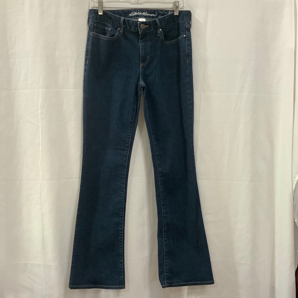 Eddie Bauer Slightly Curvy Boot Cut Jeans Women's size 8 Cotton Blend NWOT